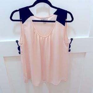 LOFT pink and black Sleeveless top